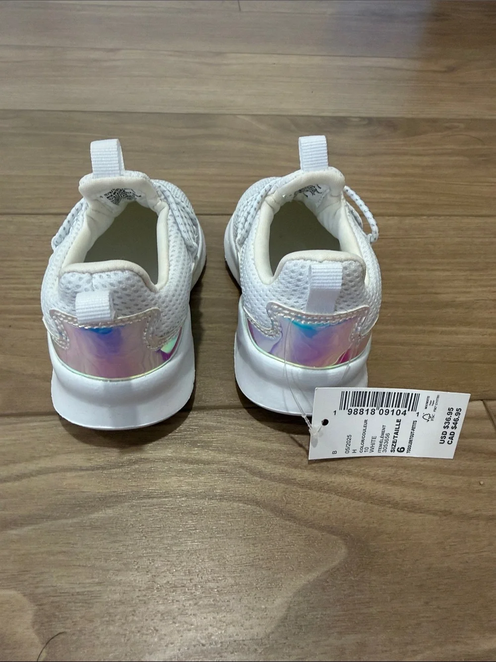 Kids White Knit Athletic Sneakers - Comfortable Everyday Shoes